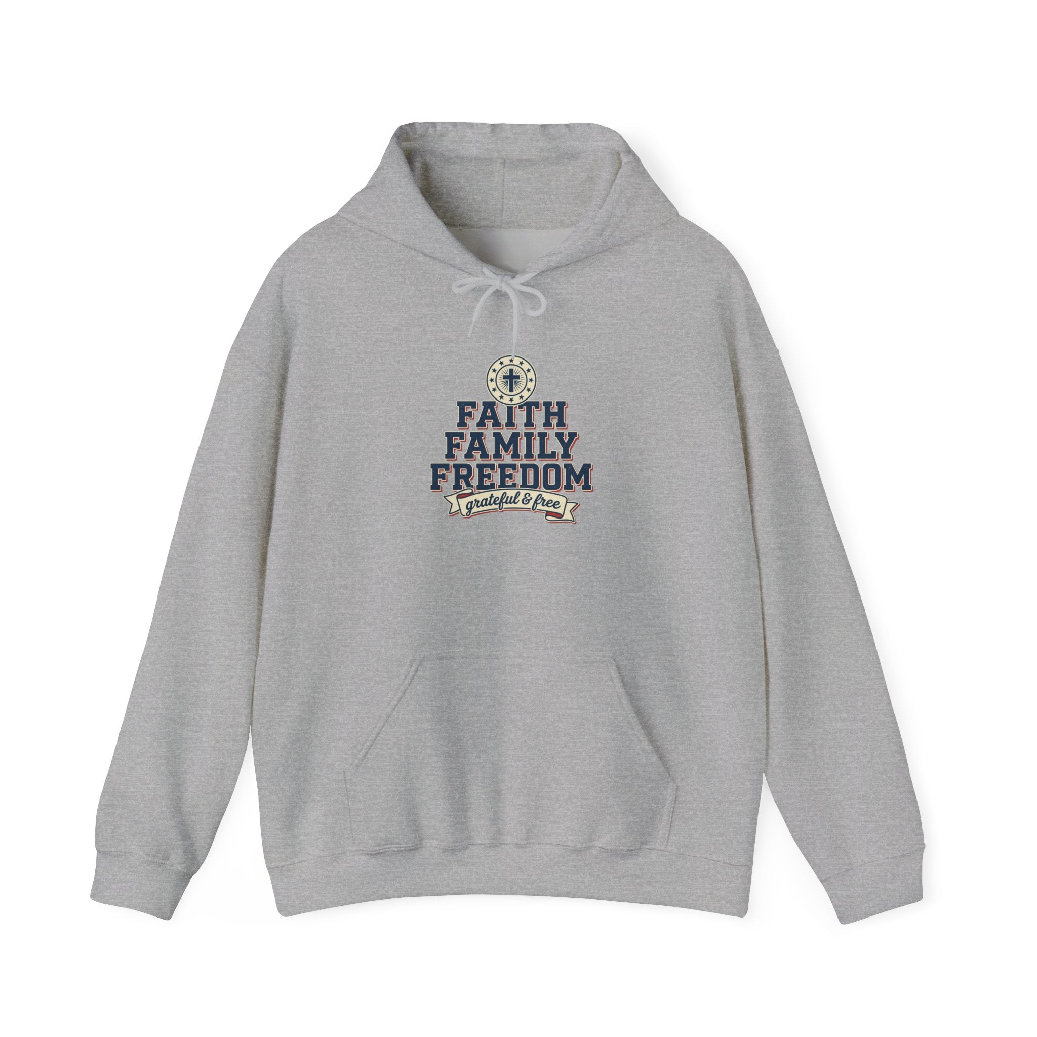 Faith Family Freedom Hoodie | patriotic, faith-based vintage Americana