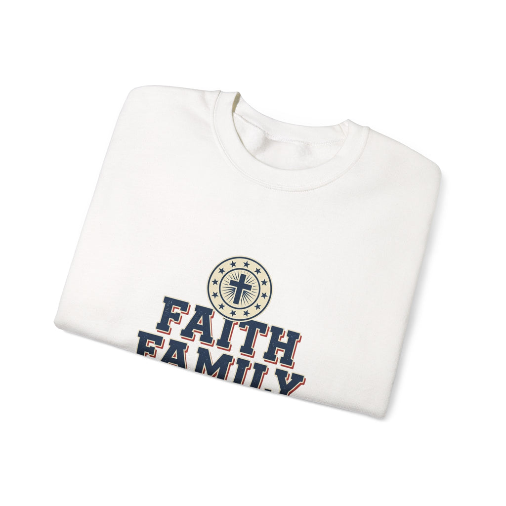 Faith Family Freedom Sweatshirt | Faith-based Patriotic, Vintage Americana