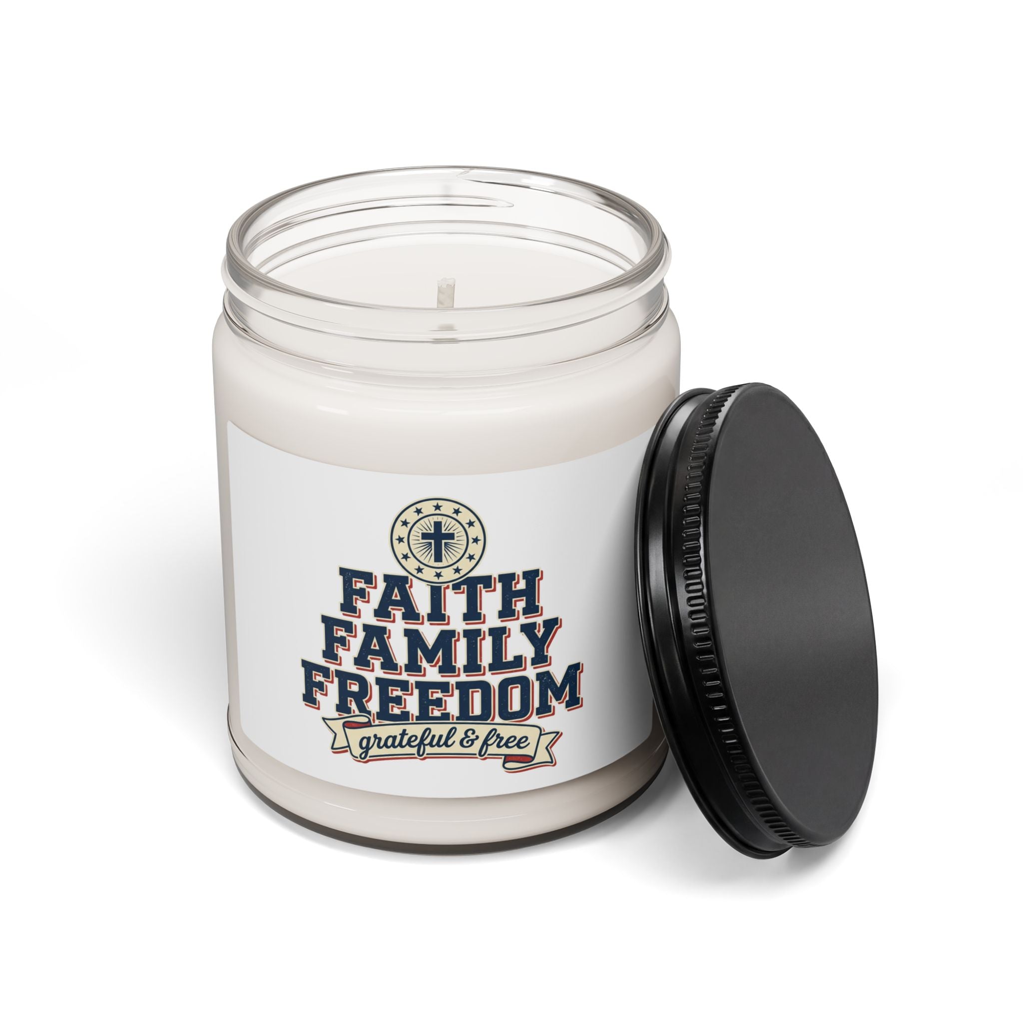 Faith Family Freedom Candle | Patriotic Faith-Based, Vintage Americana 4th of July