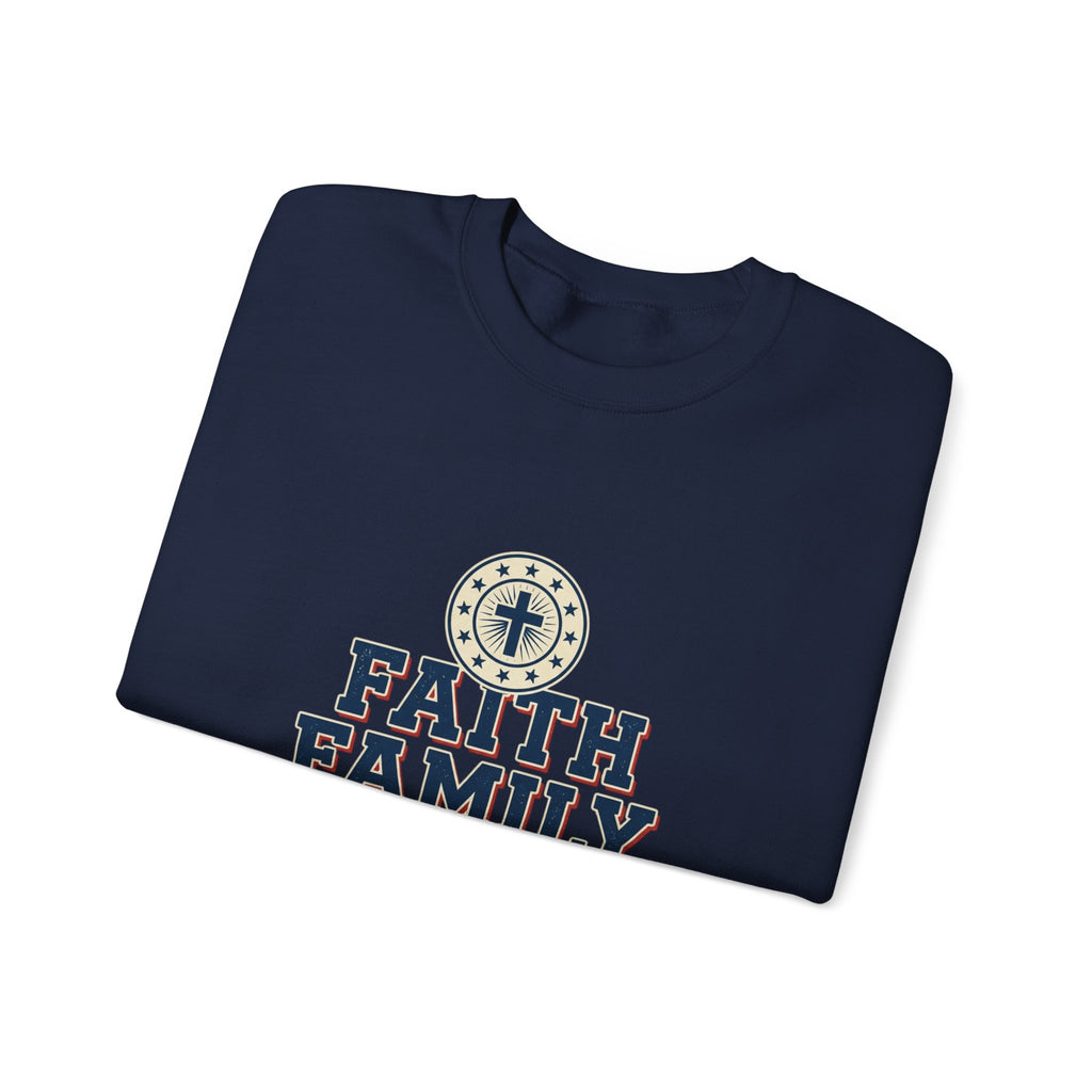 Faith Family Freedom Sweatshirt | Faith-based Patriotic, Vintage Americana