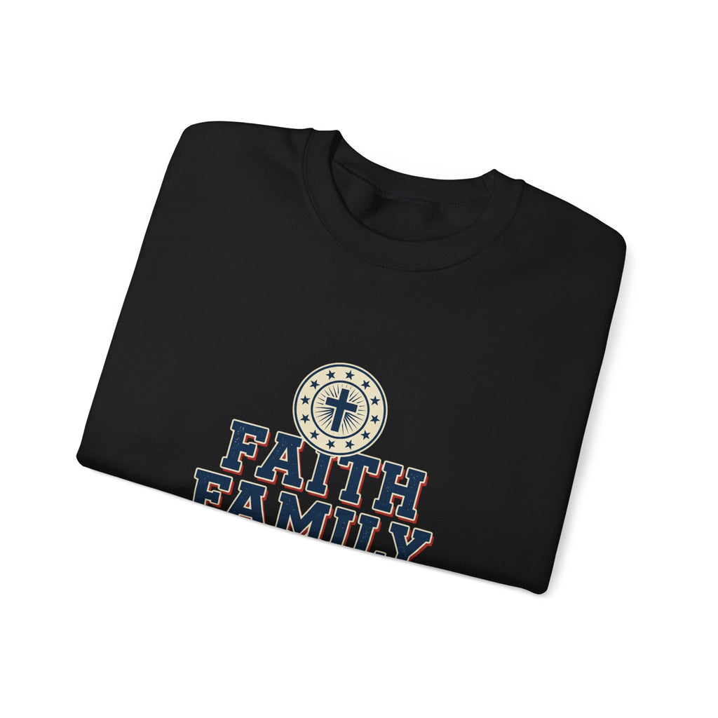 Faith Family Freedom Sweatshirt | Faith-based Patriotic, Vintage Americana