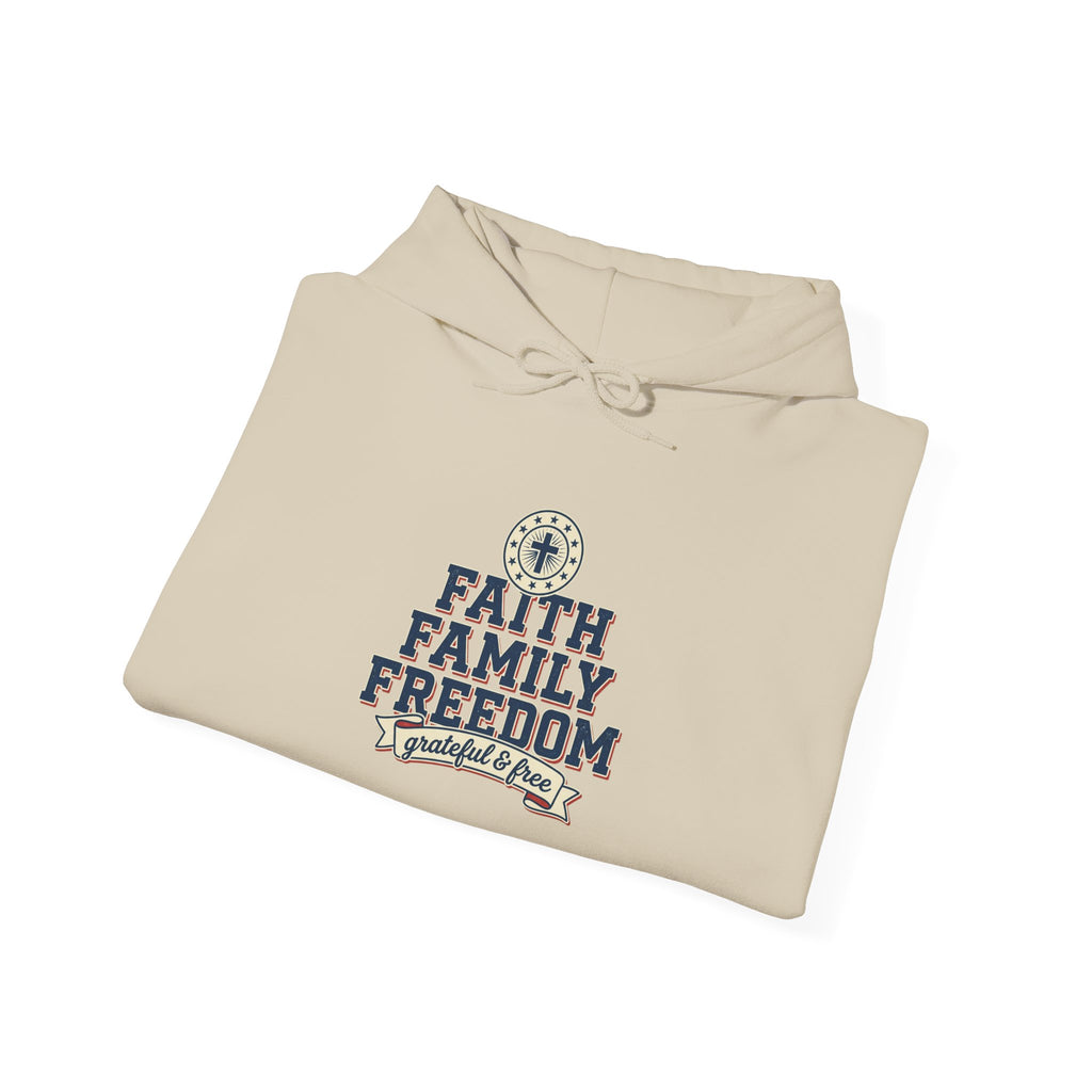 Faith Family Freedom Hoodie | patriotic, faith-based vintage Americana