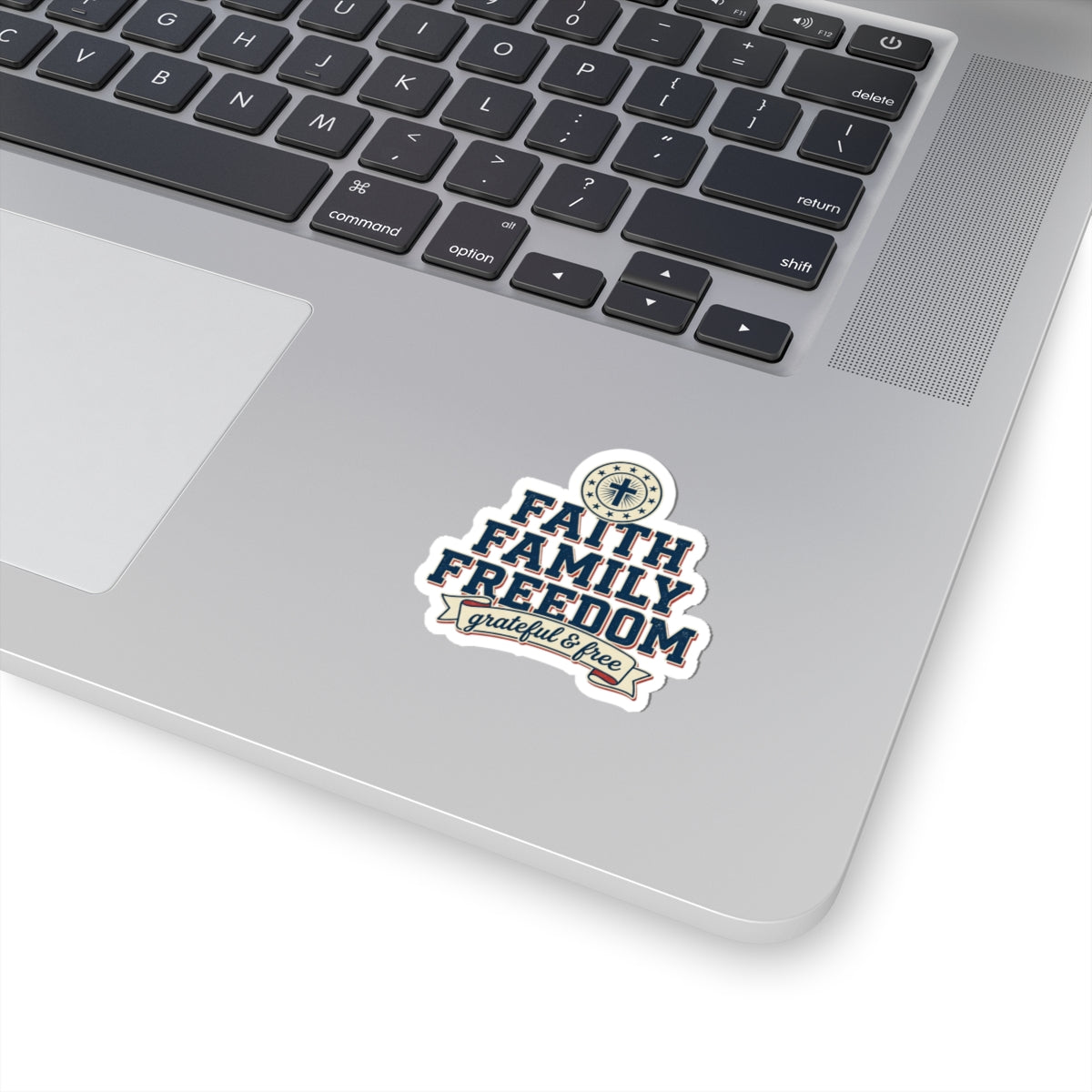 Faith Family Freedom Kiss-Cut Stickers | Faith-based Patriotic, Vintage Americana