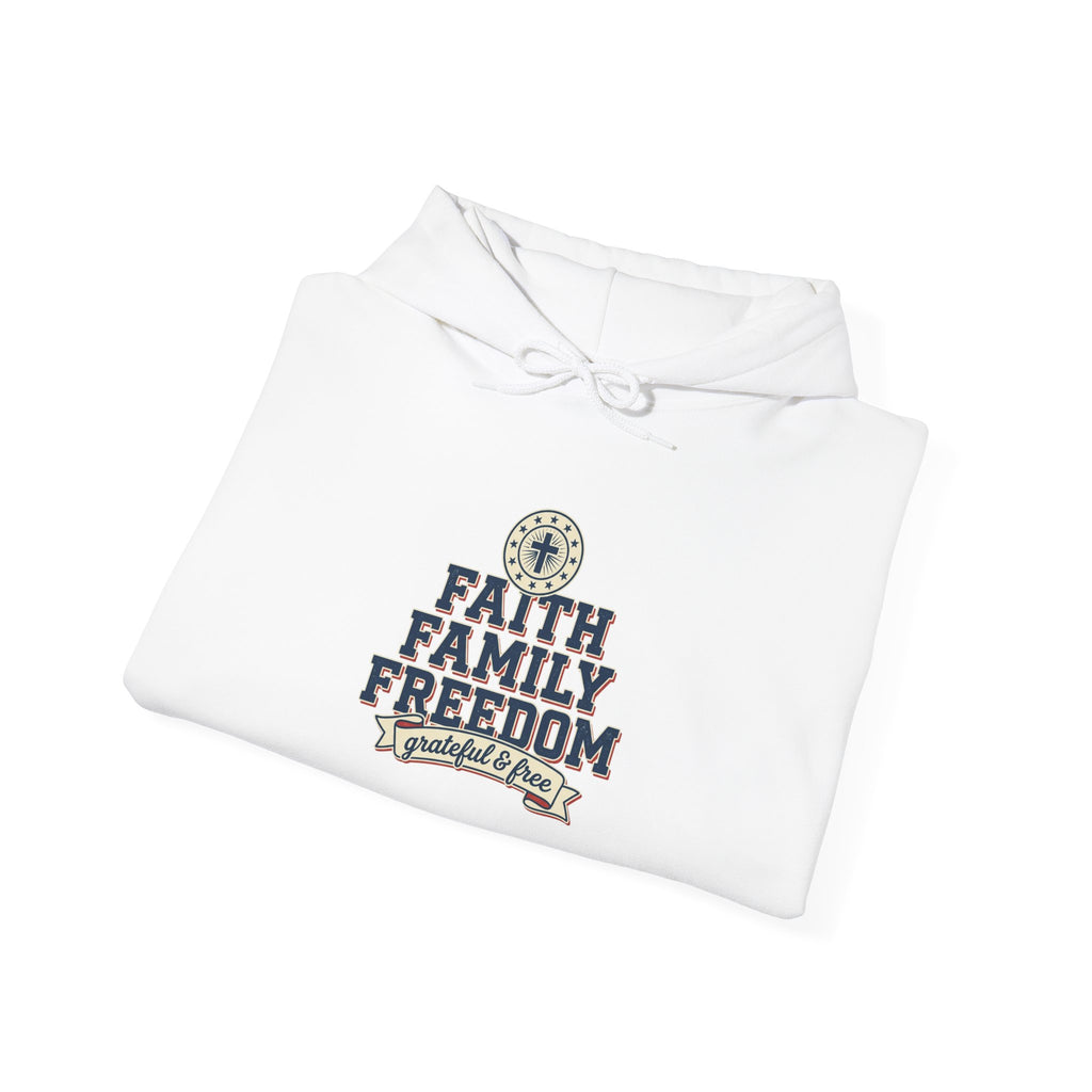 Faith Family Freedom Hoodie | patriotic, faith-based vintage Americana