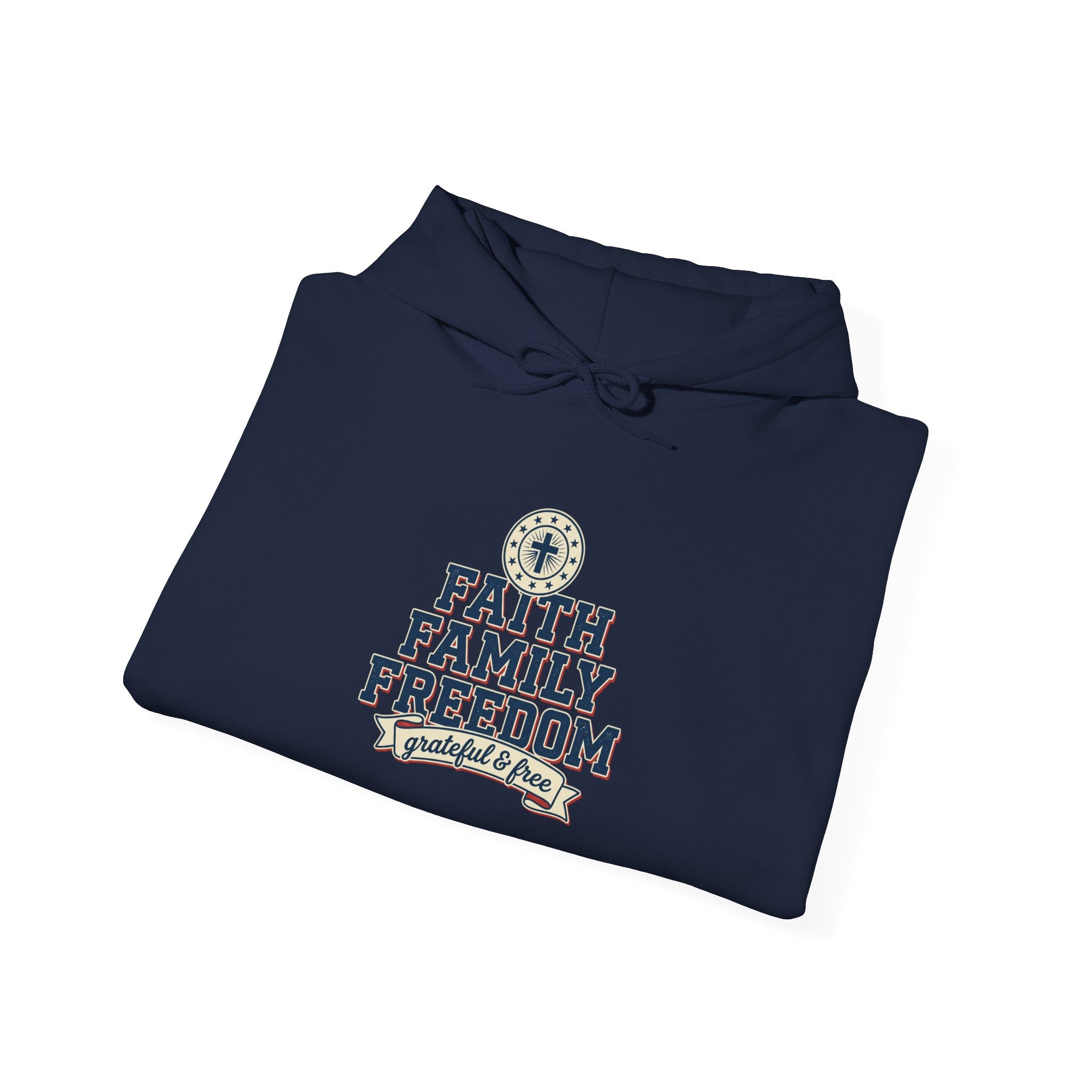 Faith Family Freedom Hoodie | patriotic, faith-based vintage Americana