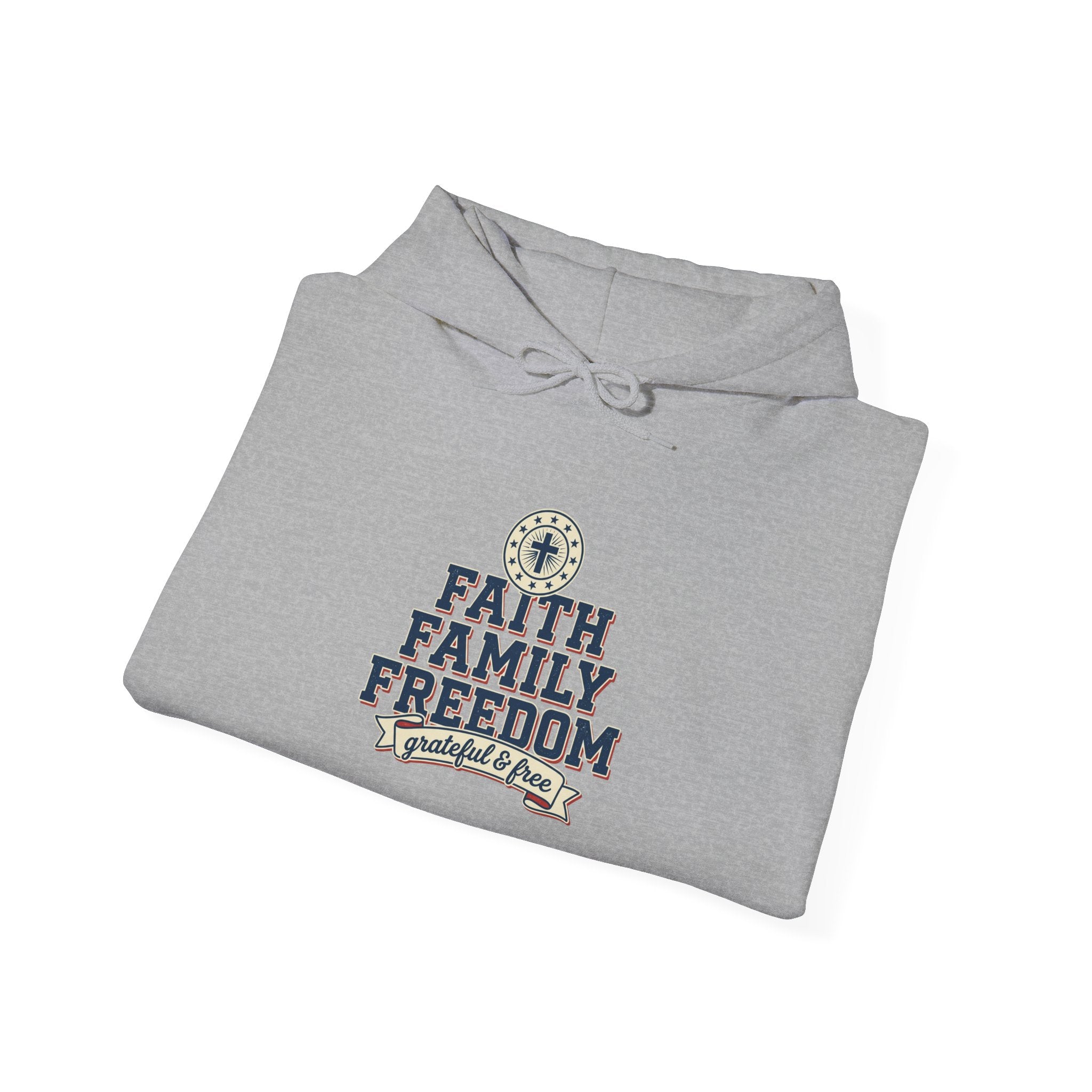 Faith Family Freedom Hoodie | patriotic, faith-based vintage Americana