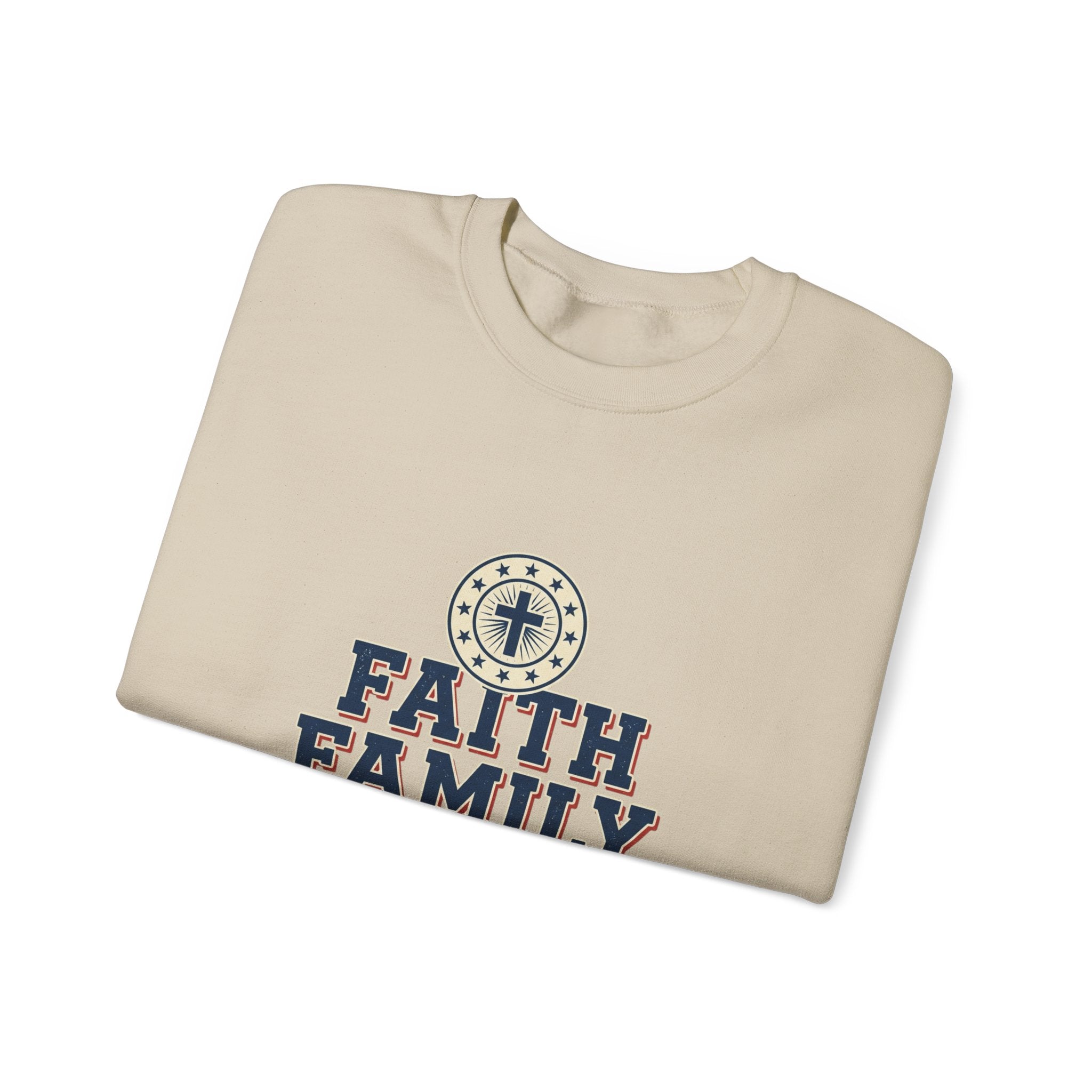 Faith Family Freedom Sweatshirt | Faith-based Patriotic, Vintage Americana