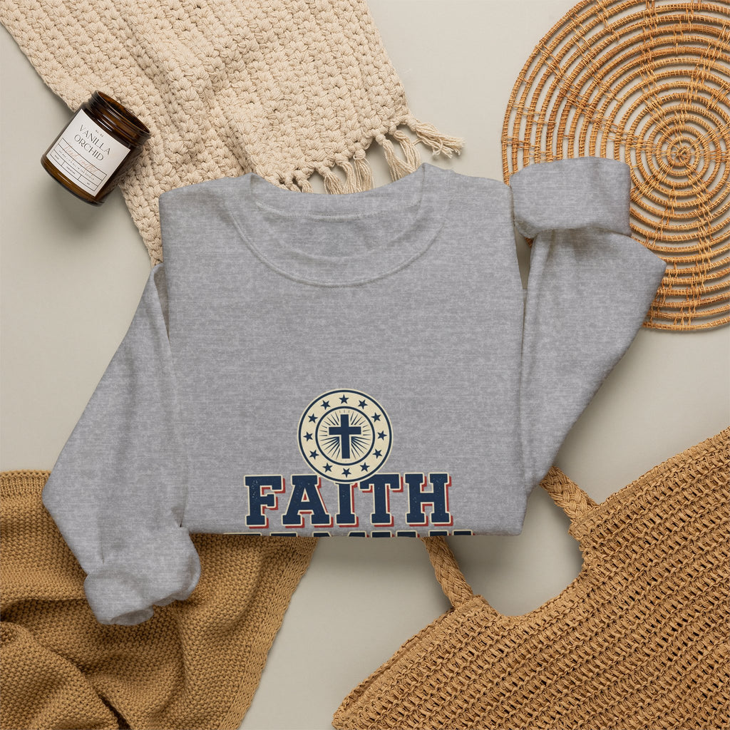 Faith Family Freedom Sweatshirt | Faith-based Patriotic, Vintage Americana