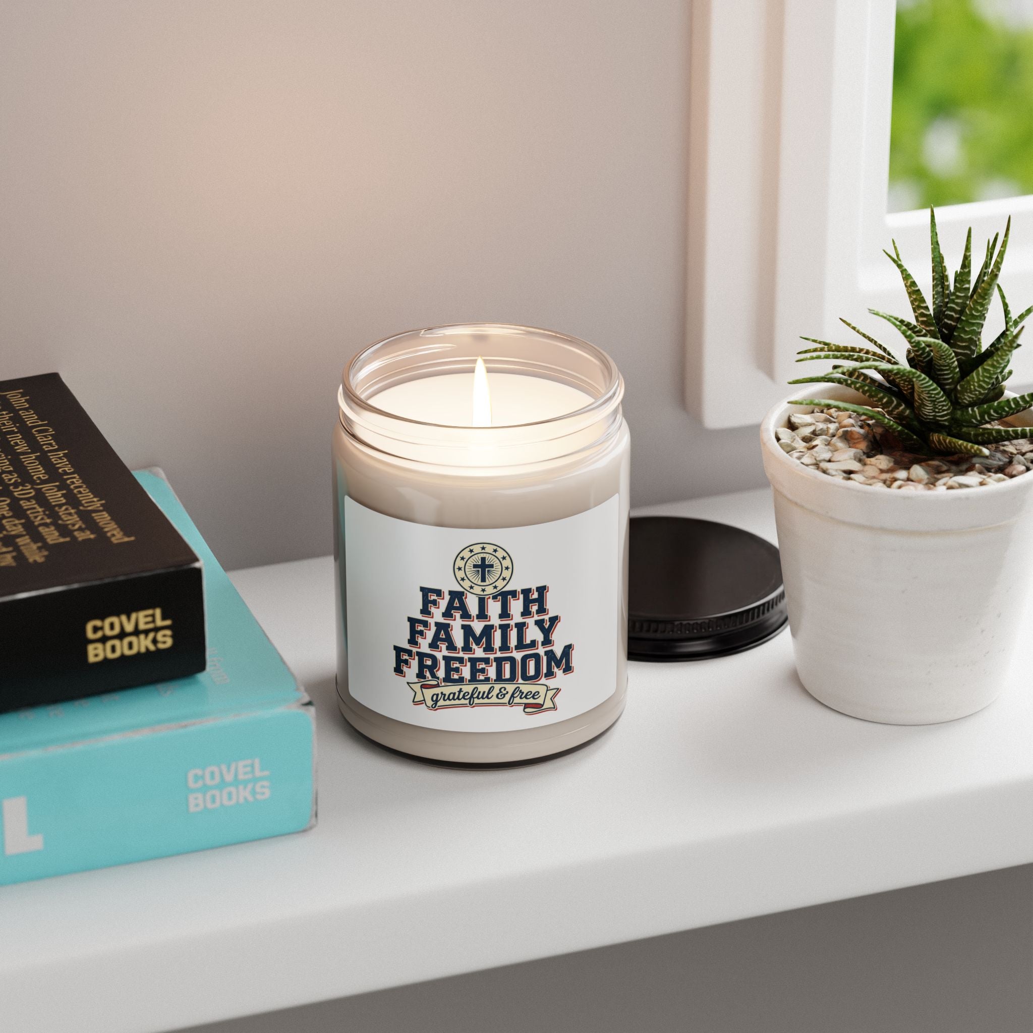 Faith Family Freedom Candle | Patriotic Faith-Based, Vintage Americana 4th of July