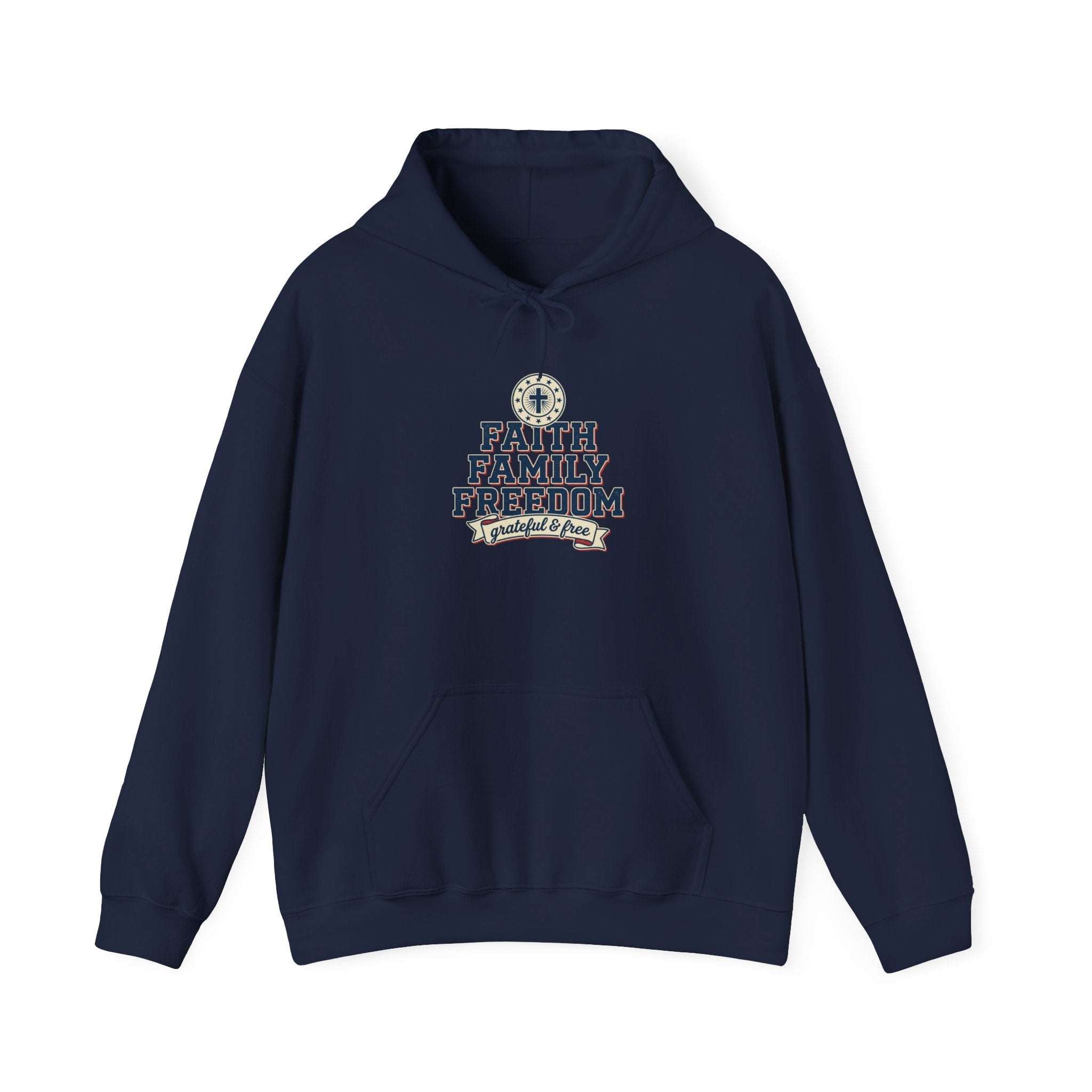 Faith Family Freedom Hoodie | patriotic, faith-based vintage Americana