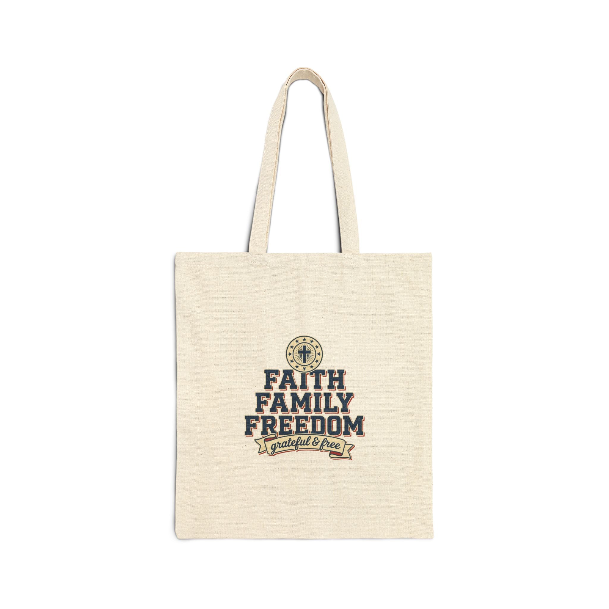 Faith Family Freedom Tote | Patriotic, Faith-based July 4th, Vintage Americana