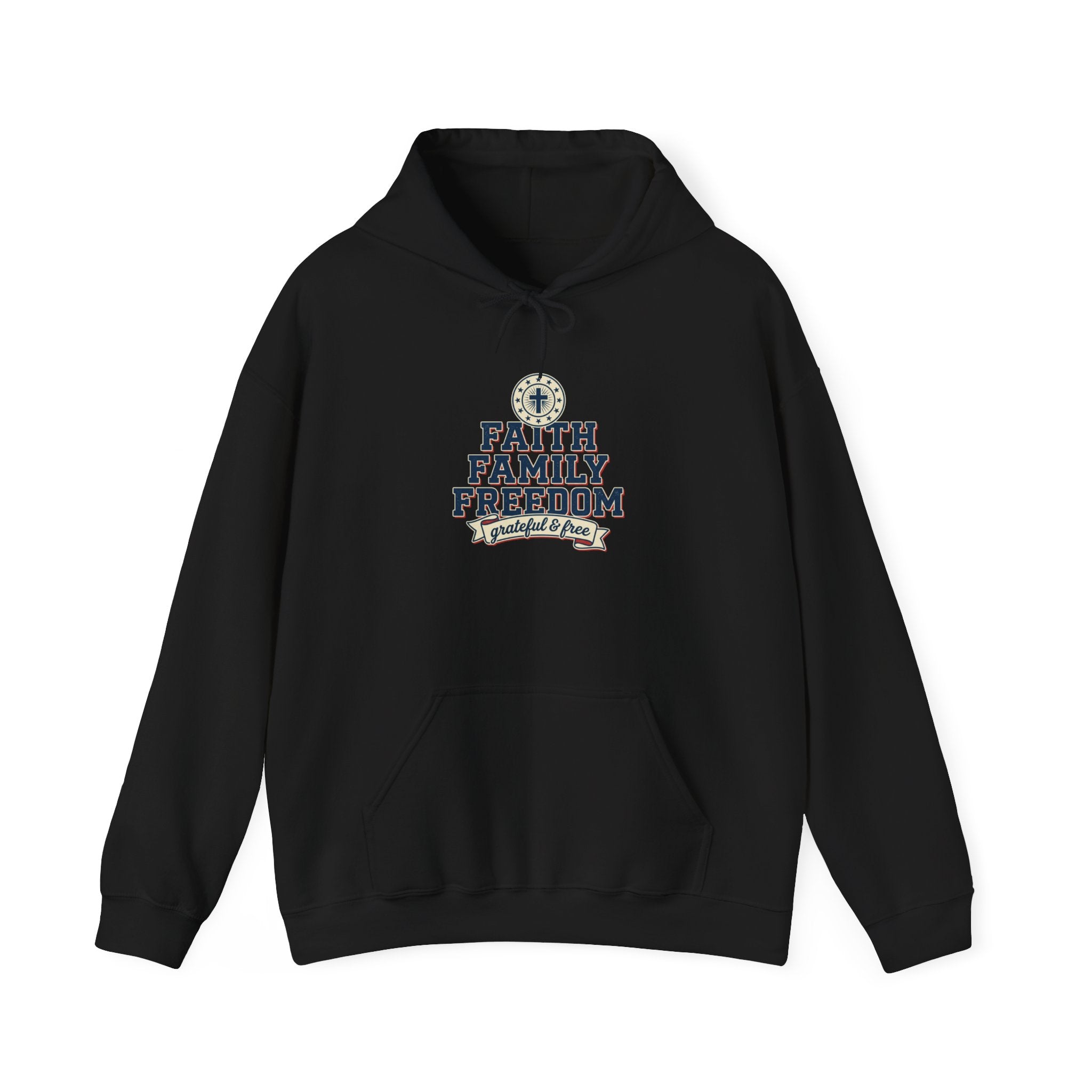 Faith Family Freedom Hoodie | patriotic, faith-based vintage Americana