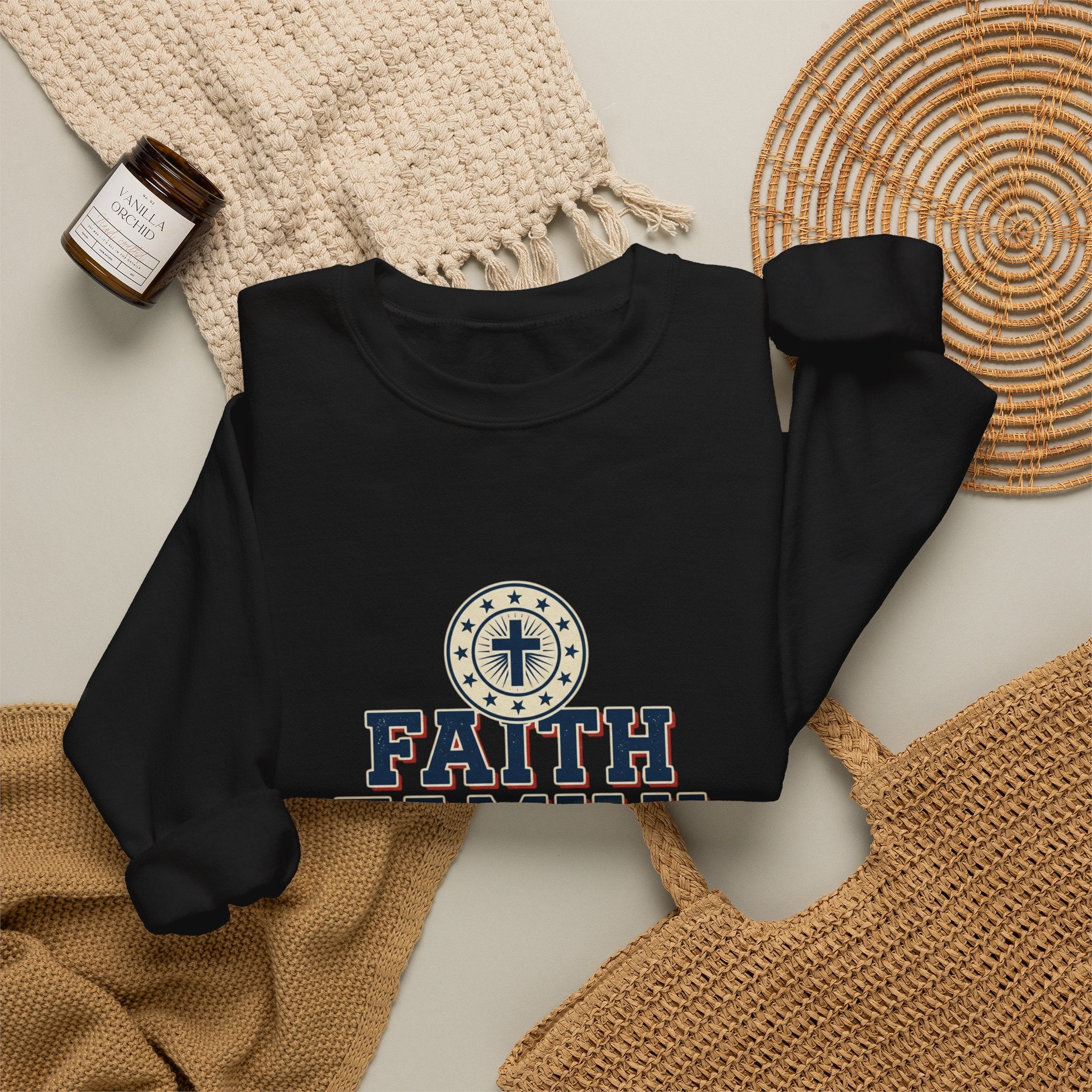 Faith Family Freedom Sweatshirt | Faith-based Patriotic, Vintage Americana