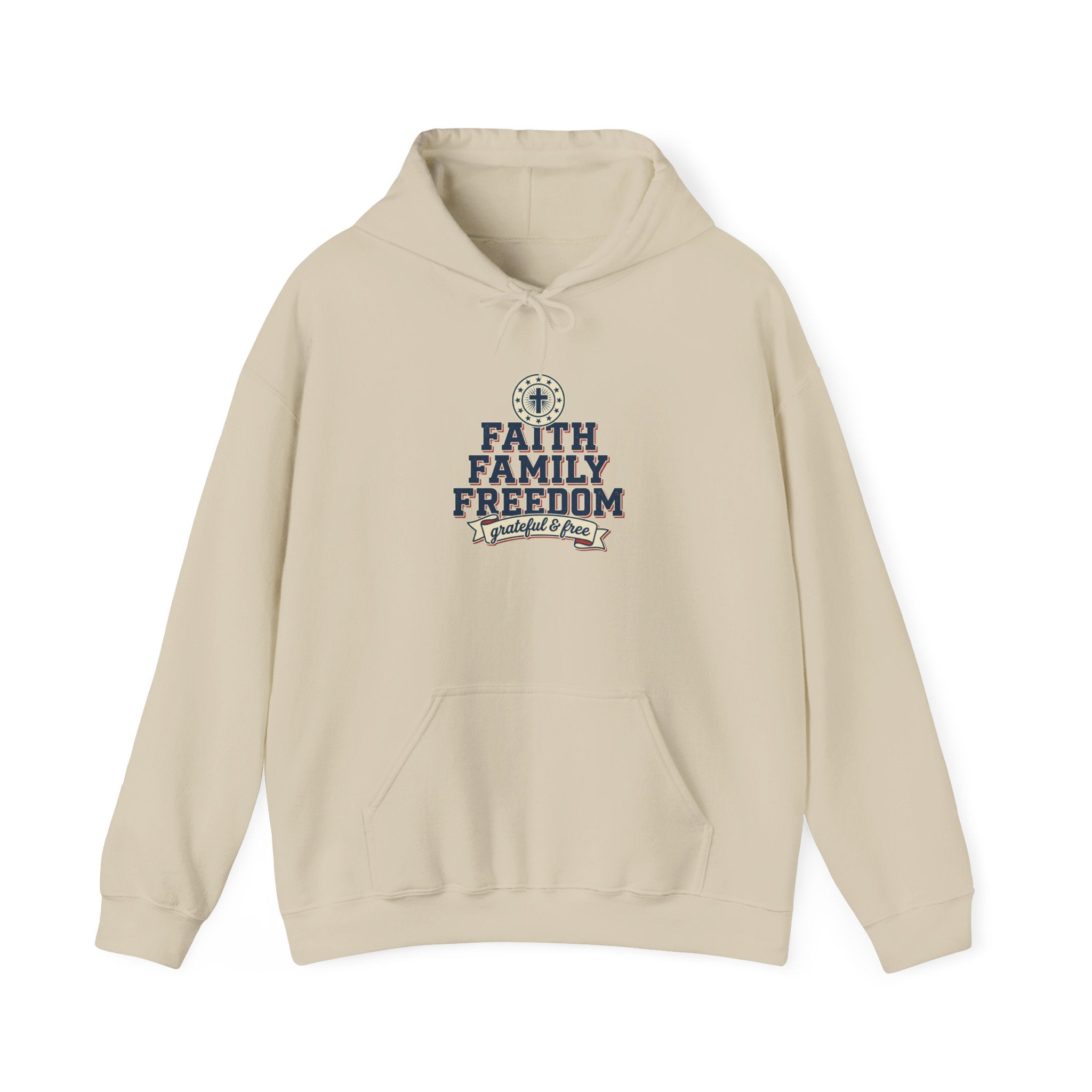 Faith Family Freedom Hoodie | patriotic, faith-based vintage Americana