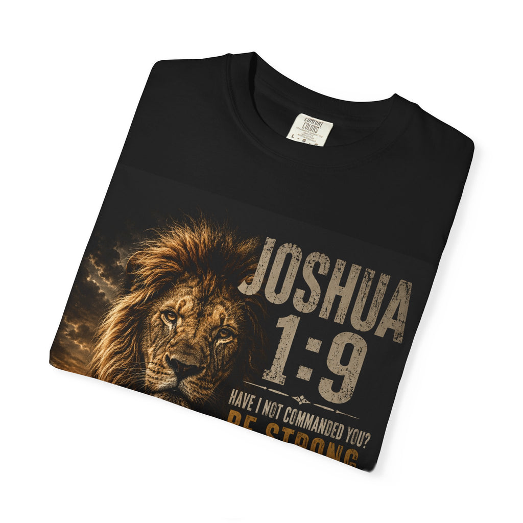 Joshua 1:9 Bible Verse T-Shirt — Be Strong and Courageous Christian Tee