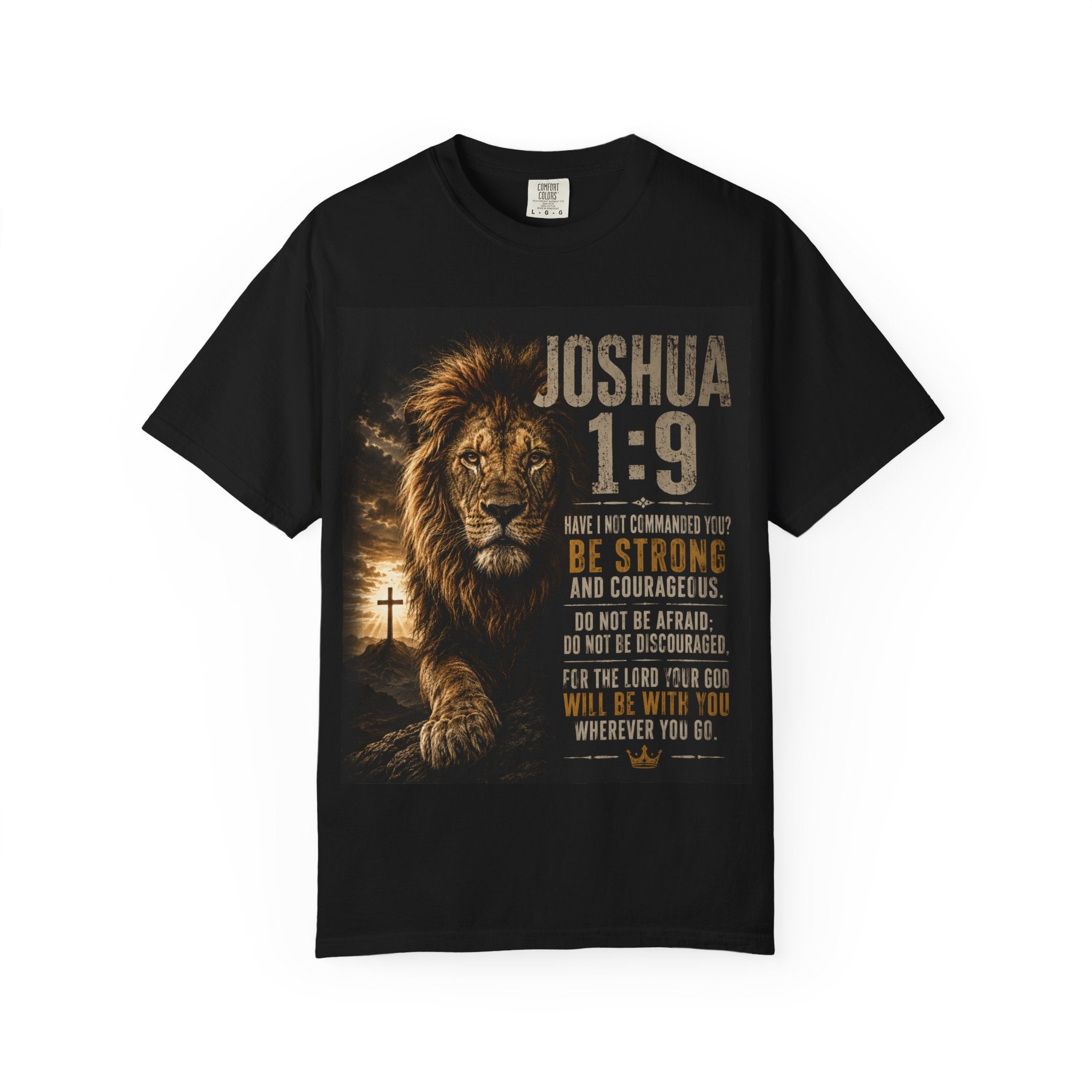 Joshua 1:9 Bible Verse T-Shirt — Be Strong and Courageous Christian Tee
